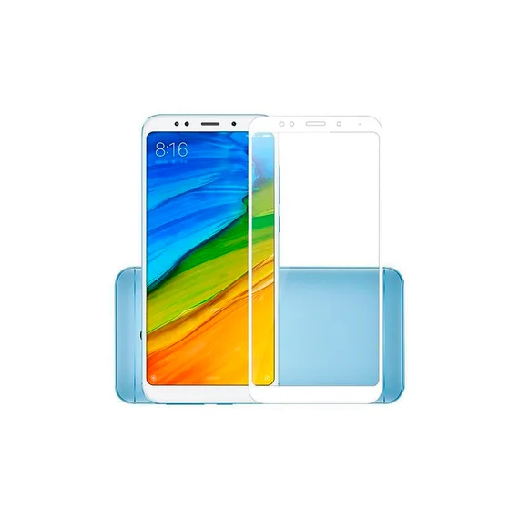 Защитное стекло 5D для Xiaomi Redmi 5 Plus белое