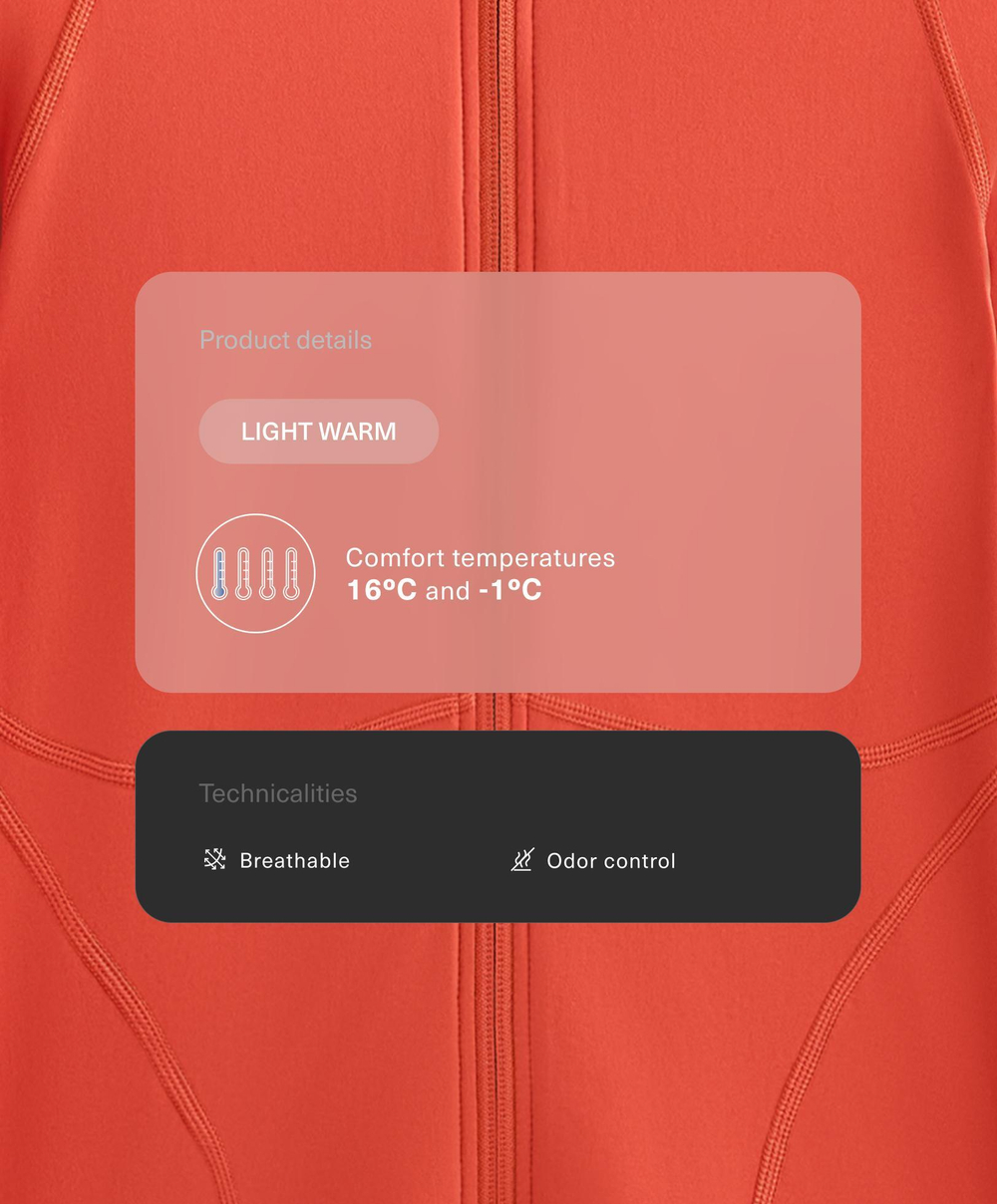 Oysho Легкая и теплая высокотехнологичная куртка Running, ярко-оранжевый