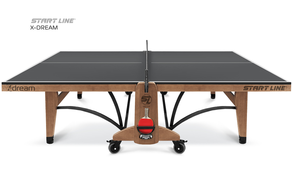 Стол теннисный X-dream Start Line (Дуб натуральный, ЛДСП Графит)