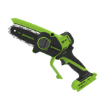 Цепная мини-пила аккумуляторная Greenworks CS2410A, 24V, 10см, бесщёточная, с автоматической смазкой цепи, c 1хАКБ 4Ач и ЗУ (CS2410AUB)