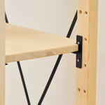 Стеллаж ИВАРИ, деревянный из массива сосны, 5 полок