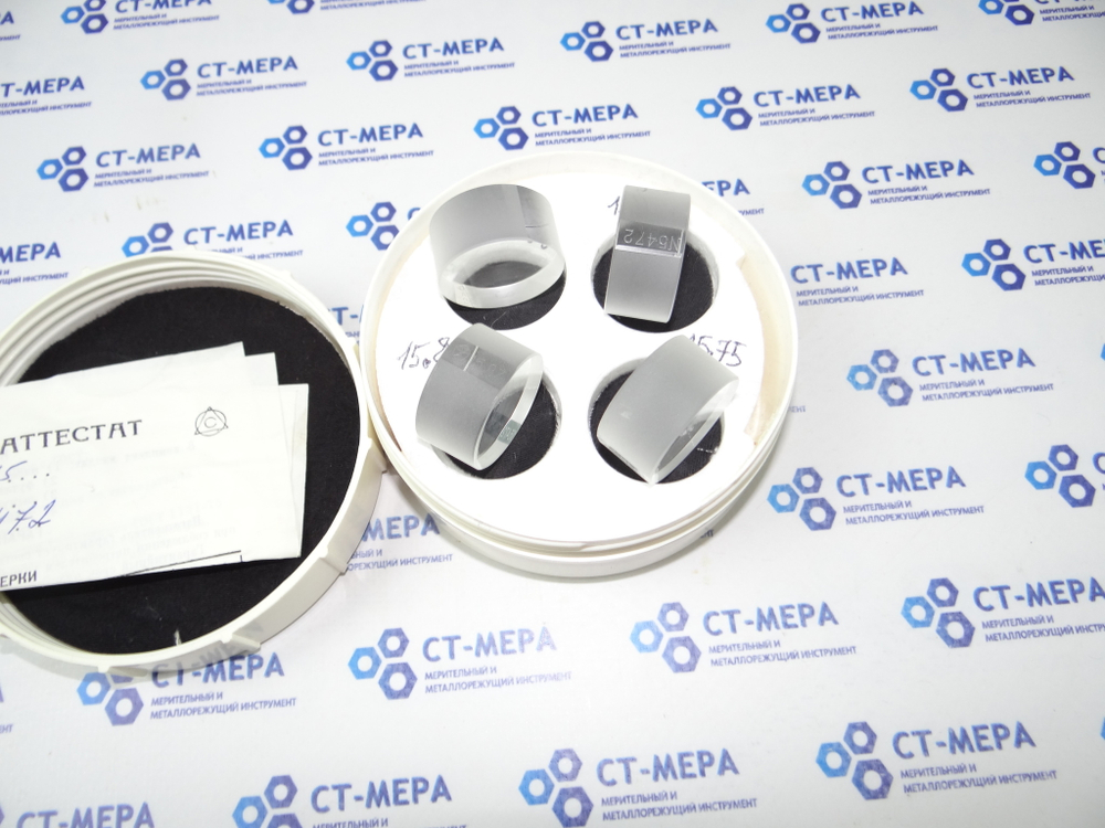 Пластины стеклянные плоскопараллельные ПМ-15 №3 (15,25- 15,37- 15,50- 15,62) 4 шт., ГОСТ 1121-75