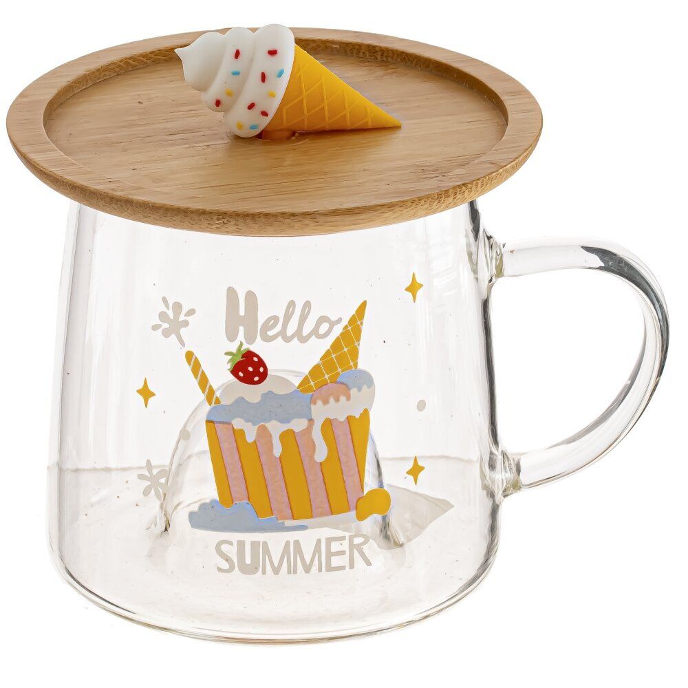 GAEM Кружка с крышкой 320 мл, L7 W7 H8 см, 4в.