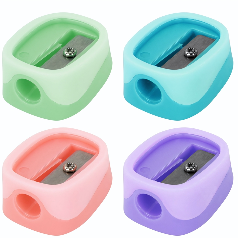 Точилка 1отв. пластик. "Color Pastel" двуцветная, цвета микс (Юнландия)