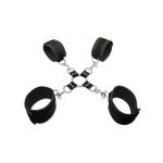 БДСМ набор Extreme Hog-Tie Kit наручники+наножники, соединенные цепочкой (Цвет: черный)