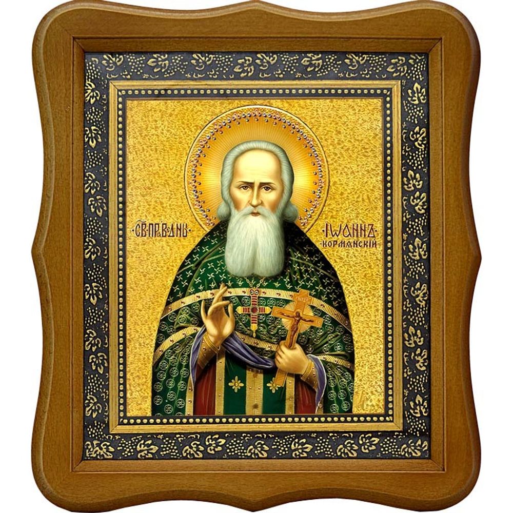 Иоанн Кормянский, праведный пресвитер. Икона на холсте.