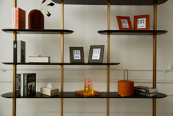 Ваза/Подсвечник из акрила 5 х 5 х 20 Оранжево-желтый