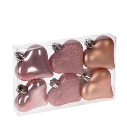 GAEM Набор из 6шт Украшение новогоднее “Сердце”, L6 W2 H7 см