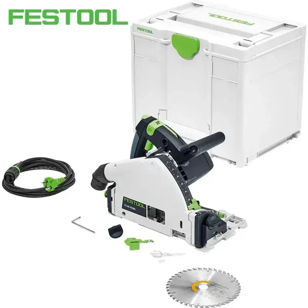 FESTOOL Погружная гусеничная пила TS 55 FEBQ-Plus Деревообрабатывающая рейка Портативная вакуумная отрезная пила 1200 Вт 220 В 576710 576703