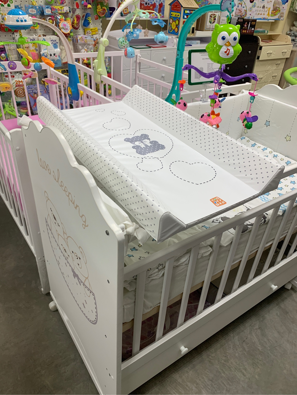 Пеленальный матрасик (Накладка) №3 Топотушки "Мой Любимый Мишка" (79*46*10 см.)