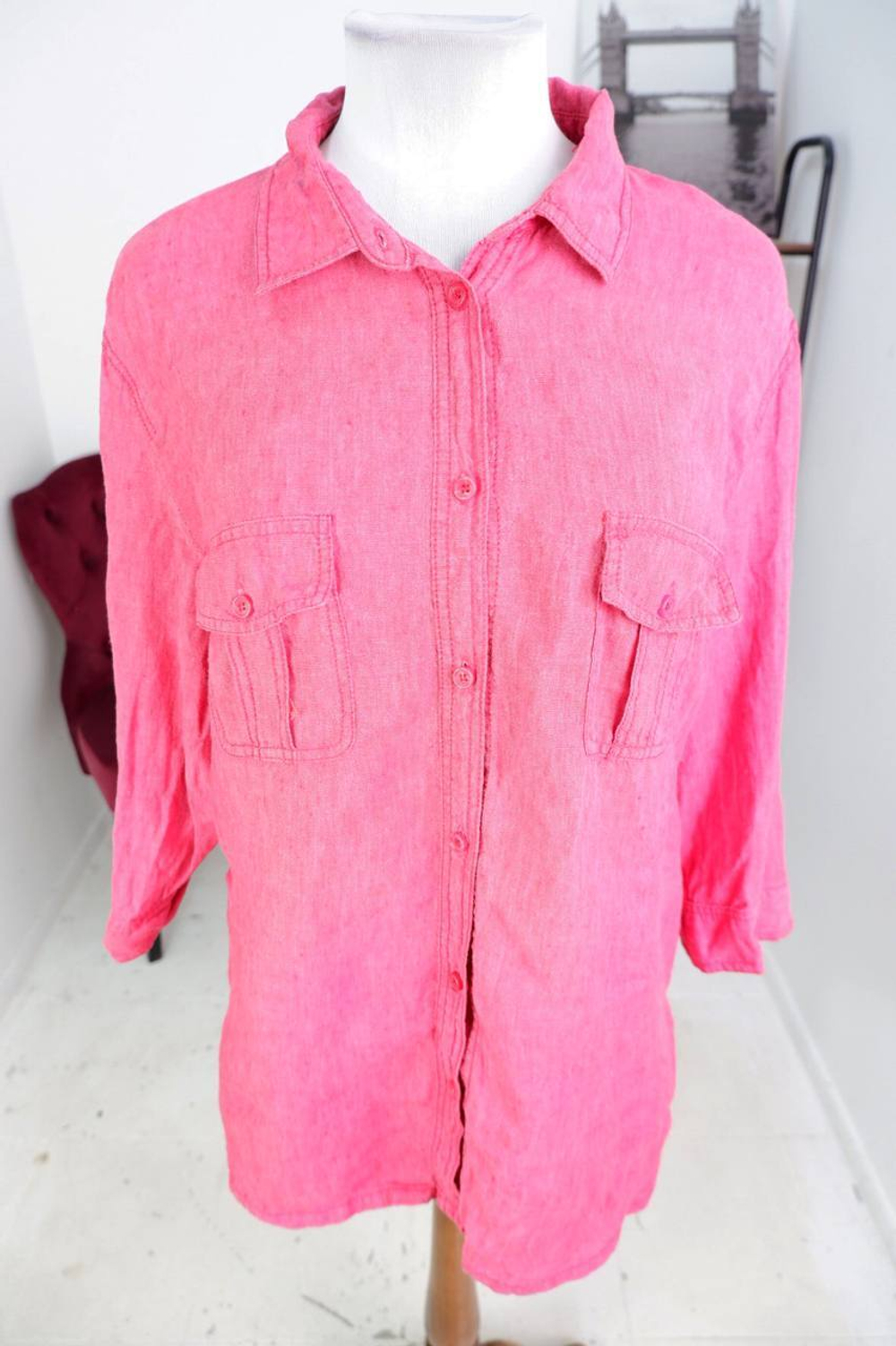 Блузка Franco Callegari льняная, маркировка 46, визуально на 52 размер