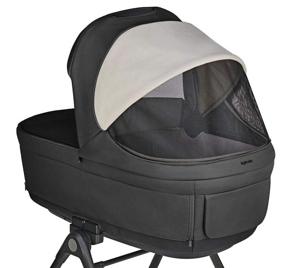 Коляска 3 в 1 Inglesina Electa System Quattro DRW 2025 с подставкой под люльку Upper Black