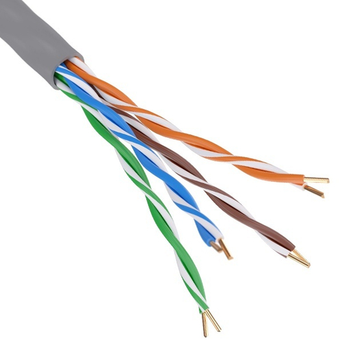 Кабель витая пара неэкранированный U/UTP 24AWG нг(А)-LSLTx cat 5e серый 4 пары [305м] DKC (провод для интернета) RN5EUUK03GY