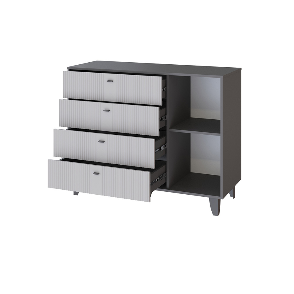 Комод Катрин-13, Графит, Светло-серый