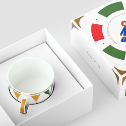 Чайная пара Farforite «Зеленая ярмарка / Зимняя ярмарка» 250 мл в подарочной коробке