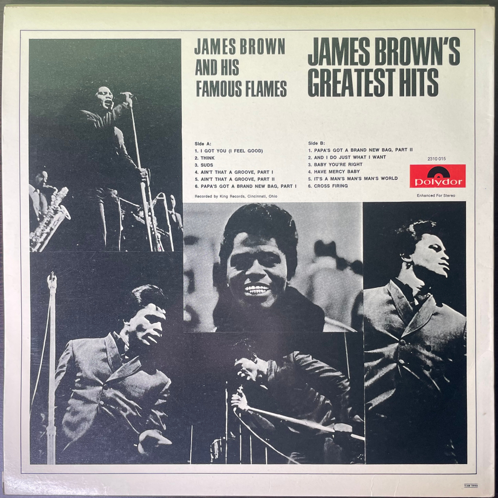 James Brown & The Famous Flames ‎– James Brown's Greatest Hits (Скандинавия 1970 г.)