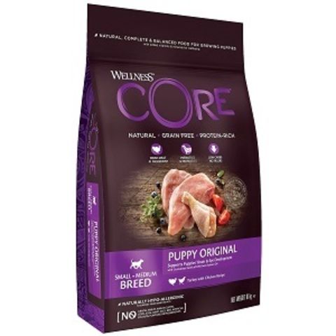 Wellness Core Grain Free Puppy Small&Medium Original беззерновой сухой корм для щенков мелких и средних пород с индейкой и курицей