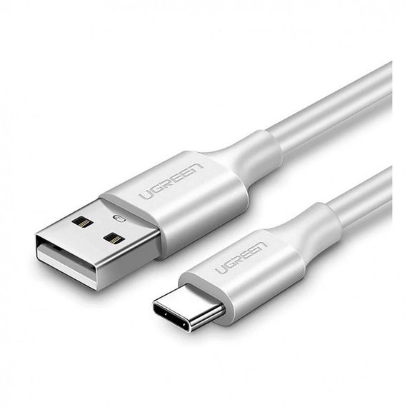 Кабель Ugreen US287 USB-A 2.0 - USB-C Cable Nickel Plating 1.5 м (60122) White