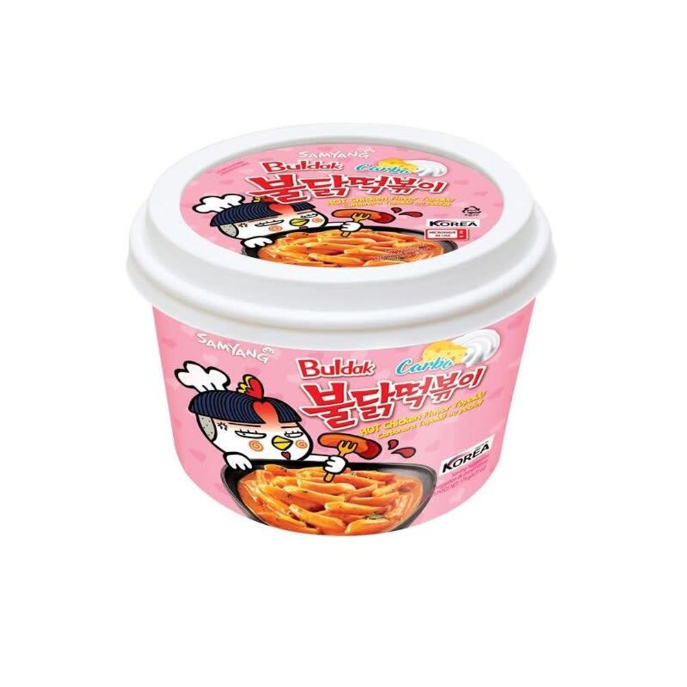 Рисовые палочки Токпокки Карбонара Samyang Hot Chicken Flavor Topokki Carbo, 179 г