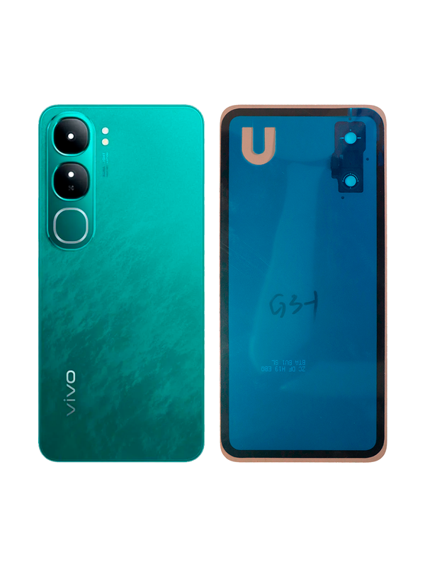 Задняя крышка для Vivo V50 Lite зеленая (Green) со стеклом камеры