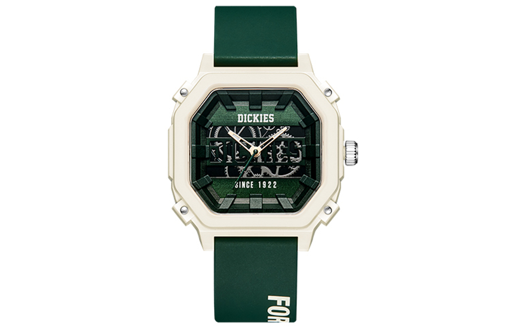 Dickies Wrist Watch Quartz Movement Silicone Strap Blue Dial Unisex