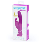 Лиловый вибратор-кролик Curve Rechargeable Rabbit Vibrator - 25,4 см. (Цвет: лиловый)