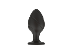 Силиконовая анальная пробка черная M (7.2*3.5cm) 3305-02