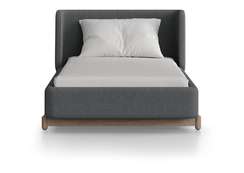 Кровать Basic спальное место 90*200 см (светло-серый, твид)