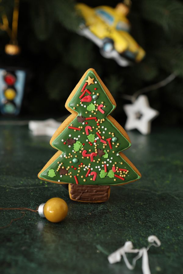 Три апельсина в шоколаде, три печенья с предсказаниями, пряник елка с ветками, Пряня