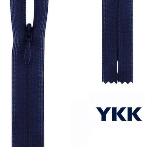 Молния YKK потайная неразъемная, тип 2  040 темно-синий