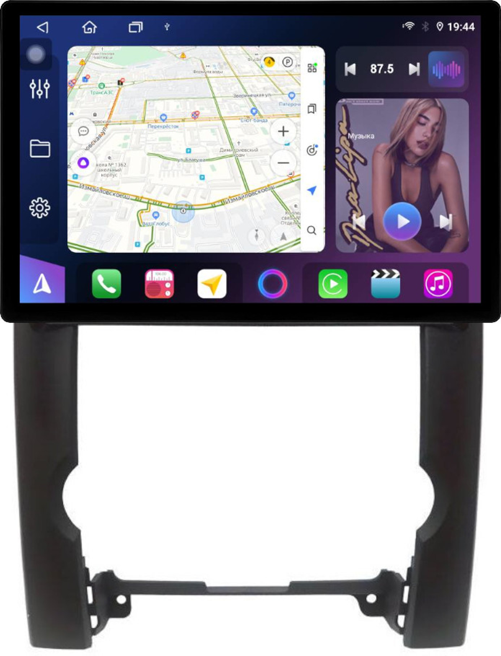 Магнитола для KIA Sorento XM 2009-2012 - FarCar BX877 монитор 13" 2K QLED на Android 13, TS10, 6+128, CarPlay, 4G SIM-слот