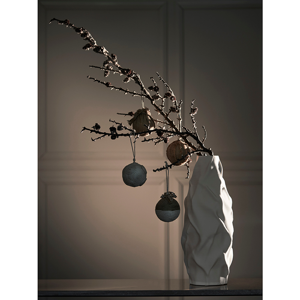 Набор елочных шаров zero waste из джута из коллекции new year essential, 4 шт.