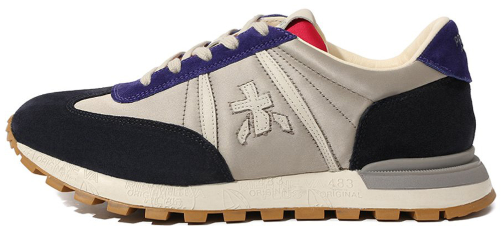 Premiata John Low D серые с черным спортивные