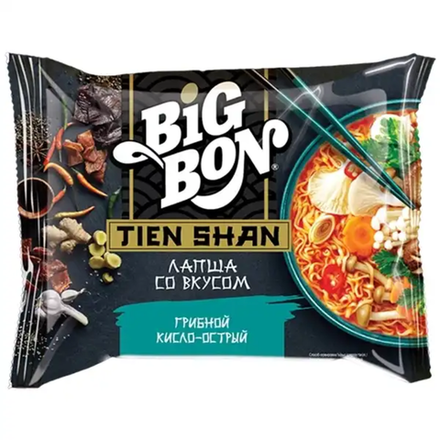 Лапша Big Bon Грибной кисло-острый 85 гр
