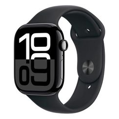 Apple Watch Series 10, 46mm, алюминий цвета «черный оникс», спортивный ремешок