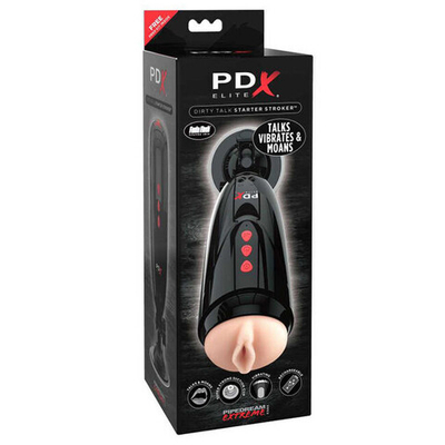 Автоматический мастурбатор вагина с голосовым модулем Dirty Talk Starter Stroker (10 режимов) (Цвет: телесный с черным)