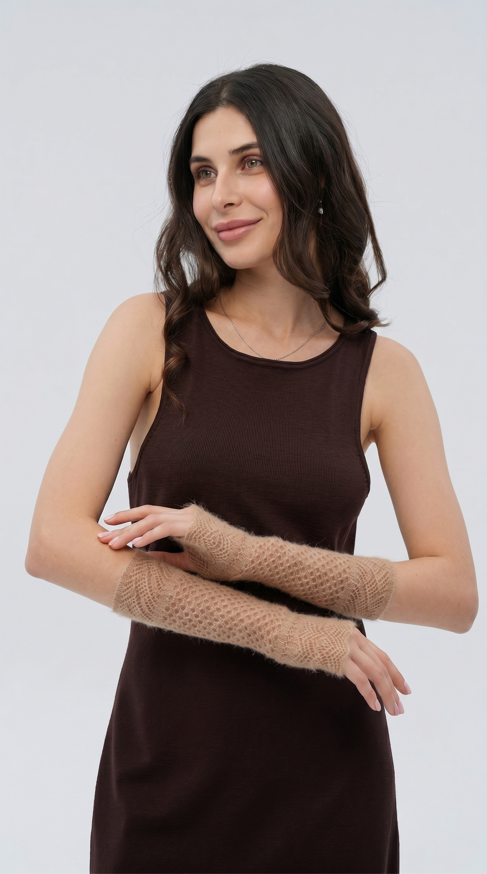 Митенки М203-08 бежевый