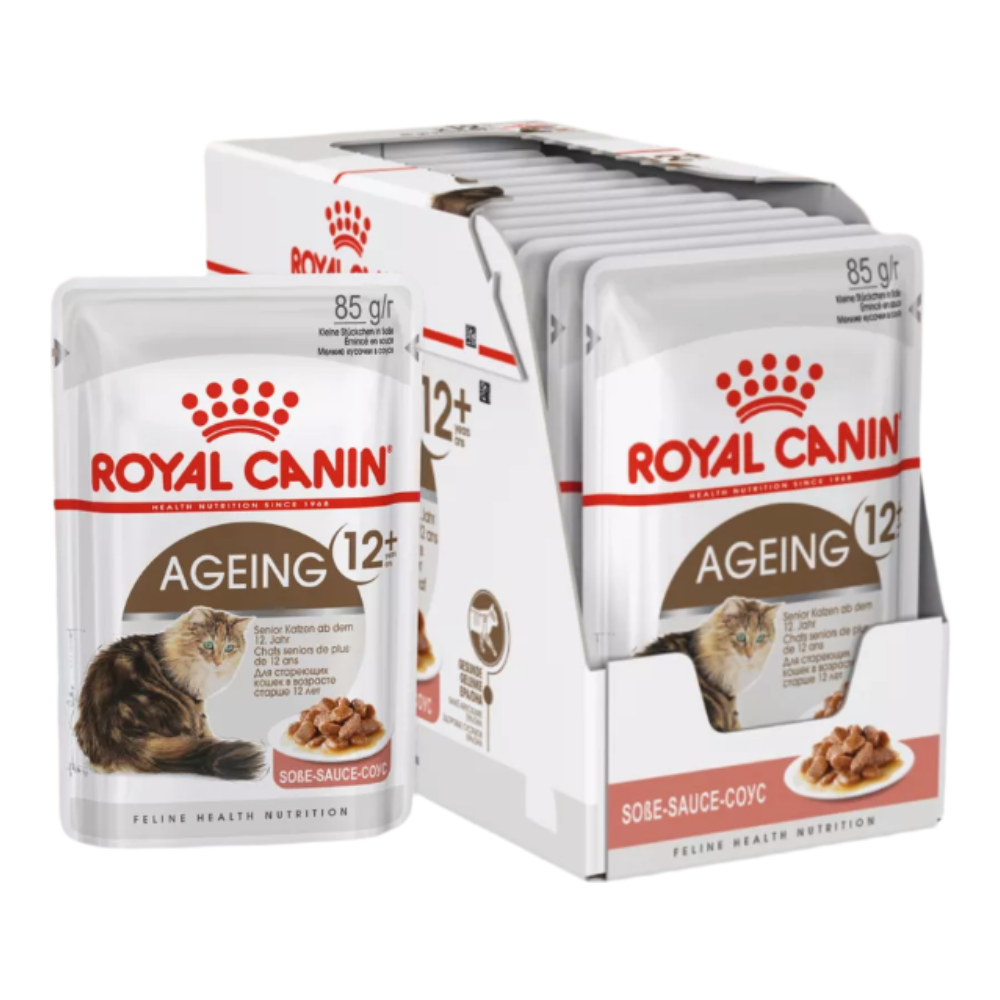 Royal Canin корм консервированный для пожилых кошек 12+ кусочки в соусе