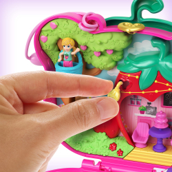 Polly Pocket - Земляничный медвежонок Компактный набор 2 куклы + аксессуары HRD35