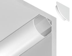 Ambrella Алюминиевый профиль угловой круглый 15.7*15.7 для светодиодной ленты до 9,78мм Alum Profile GP2100WH