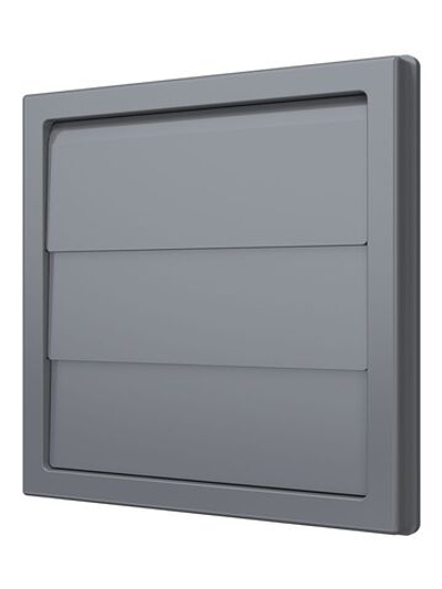 Выход стенной КФ фланец 55х110 жалюзи 150х150 ASA Gray ERA
