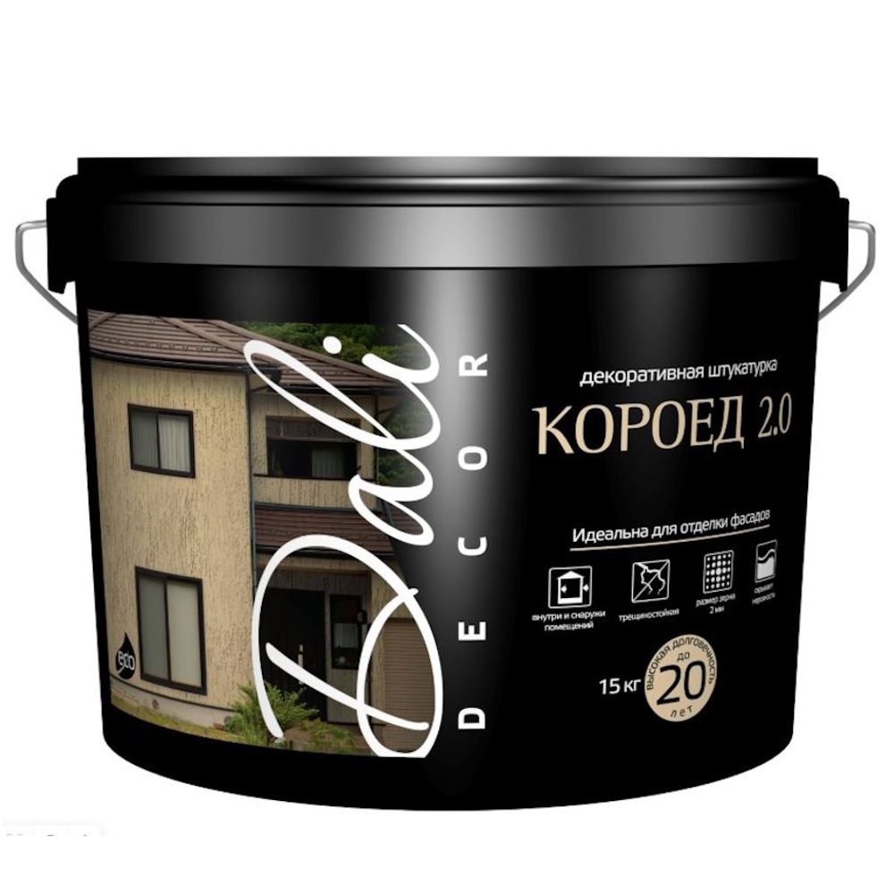 Декор.штукатурка DALI Decor Короед 2.0  белая 15кг (Рогнеда)   * НОВИНКА