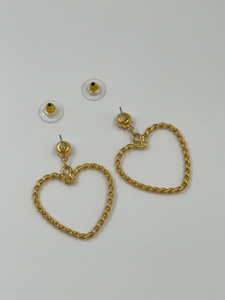 Серьги с подвесками в виде сердец