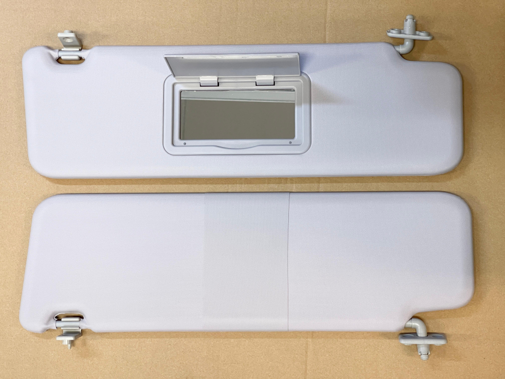 Козырьки Нива Легенда с 1 зеркалом, солнцезащитные (серые, к-т)