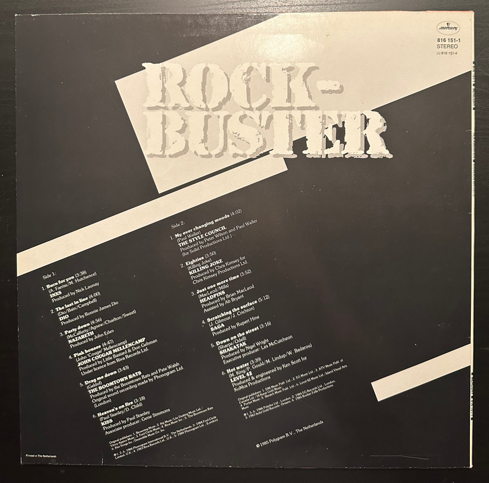 Сборник - Rock-buster (Голландия 1985г.)