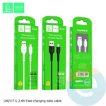 Кабель DENMEN D42T USB-Type-C 2.4A 1м TPE Black