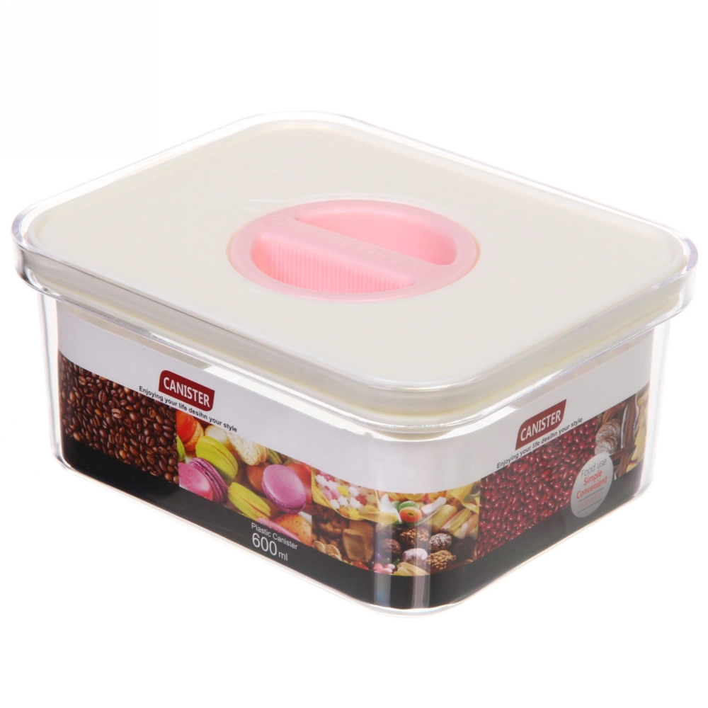 Банка для продуктов пластиковая 600мл «Premium» 15,5*12,5*7см