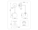 LH51005 SGD/BK/FR золотой песок/черный/белый матовый G9 max 28W 130*200*400