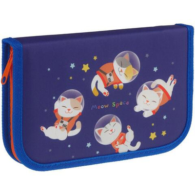 Пенал 1 отделение 200*130 доп. секция "Meow Space" (Спейс)