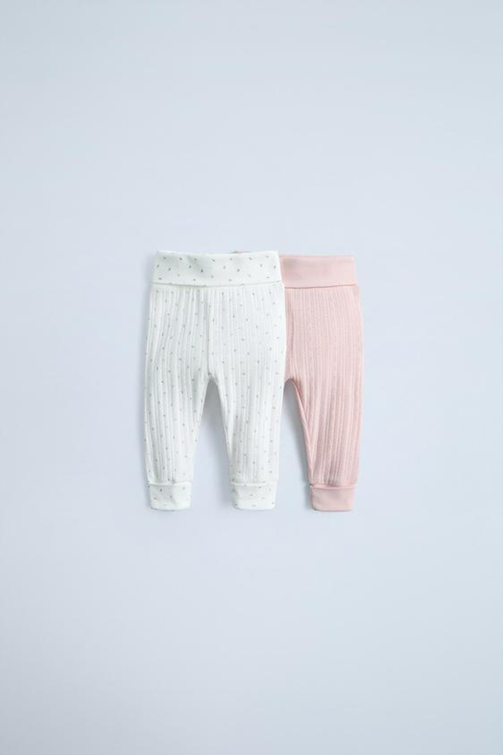 ZARA НАБОР ИЗ 2 РЕГУЛИРУЕМЫХ ЛЕГИНСОВ, РОЗОВЫЙ